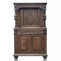 Meuble buffet de styleTudor en chêne, vaisselier  - 2
