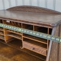Antique oak slant top desk  - 3