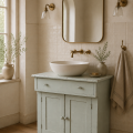 Meuble chiffonnier antique en pin, lave-main  - 2