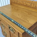 Antique pressback washstand  - 8