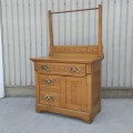 Antique pressback washstand  - 10