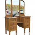 Meuble coiffeuse avec miroirs pivotants, bureau maquilleuse, commode  - 6