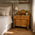 Meuble lave-main, chiffonnier antique, table de chevet  - 2