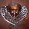 Kneeler in hand-carved beechwood, prie-dieu, pray god furniture - 2