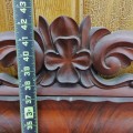 Antique carved wood Victorian mirror - 3