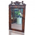 Antique carved wood Victorian mirror - 1