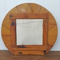 Miroir avec cadre sculpté ''tramp art'' - 2