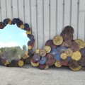 Round decorative wall mirror, sign Michelle Debien Lacoste - 3
