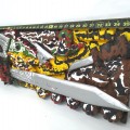 Montage art populaire mural sur planche, sculpture signée Willie Beaulieu  - 2