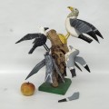 Folk art bird tree sculpture  - 3