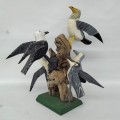Folk art bird tree sculpture  - 4