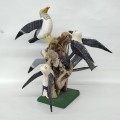 Folk art bird tree sculpture  - 5