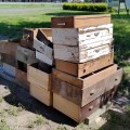 Lot of antique wooden drawers - 2