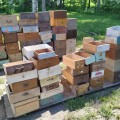 Lot of antique wooden drawers - 5