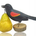 Folk art wooden carved bird signed Leo Chagnon, sculpture - 3