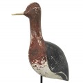 Oiseau de rivage sculpté, sculpture art populaire  - 4