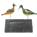 Oiseaux décoratifs, sculptures art populaire, oiseau du centre signé L. Émond ( vendu )  - 3