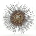 Ornement murale soleil ''sunburst'' brutaliste, mid-century modern  - 1