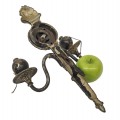 Pair of antique two-arm wall sconces featuring ornate classical detailing. - 3