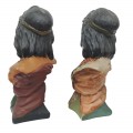 Pair of vintage cigar store hiawatha busts - 2