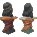 Pair of vintage cigar store hiawatha busts - 5