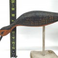 Paire d’échassiers sculptés en bois, oiseaux de rivage, sculptures art populaire  - 2