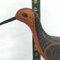 Paire d’échassiers sculptés en bois, oiseaux de rivage, sculptures art populaire  - 4
