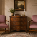 Paire de fauteuils rembourrés, chaises - 2