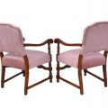 Paire de fauteuils rembourrés, chaises - 3