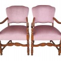 Paire de fauteuils rembourrés, chaises - 4