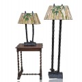 Vintage lamps with Tifanny shades  - 1