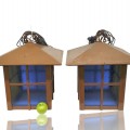 Paire de luminaires en bois, lampes suspendues - 2
