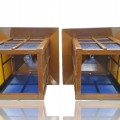 Paire de luminaires en bois, lampes suspendues - 3