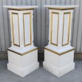 Paire de piédestaux, piédestal en bois, podiums - 5