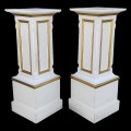 Paire de piédestaux, piédestal en bois, podiums - 1