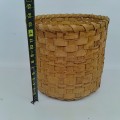 Woven wicker basket. Vintage folk art - 3
