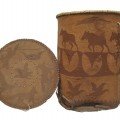 Panier autochtone en écorce de bouleau, artisanat des premières Nations  - 2