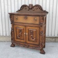 Petit meuble buffet en chêne, bahut, sideboard (reproduction) - 7