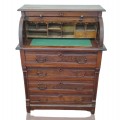 Little walnut roll-top desk  - 2