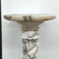 Petit piédestal en marbre, colonne torsadée   - 3