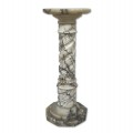 Petit piédestal en marbre, colonne torsadée   - 1