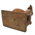 Wooden carved matches holder with beaver ornement  - 5