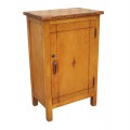 Antique light-wood cabinet with decorative inlaid door. - 1