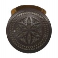 Soviet Union wooden carved round box  - 4