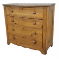 Petite commode antique en pin, bureau de chambre à coucher  - 1