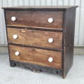 Petite commode en pin, 3 tiroirs, bureau  - 7