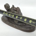 Petite statue asiatique en bronze, régule  - 4