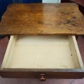 Antique one drawer turned legs table  - 5