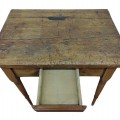 Petite table antique avec tiroir (tiroir refait dans le passé) - 2
