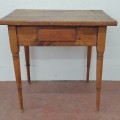 Petite table antique avec tiroir (tiroir refait dans le passé) - 6